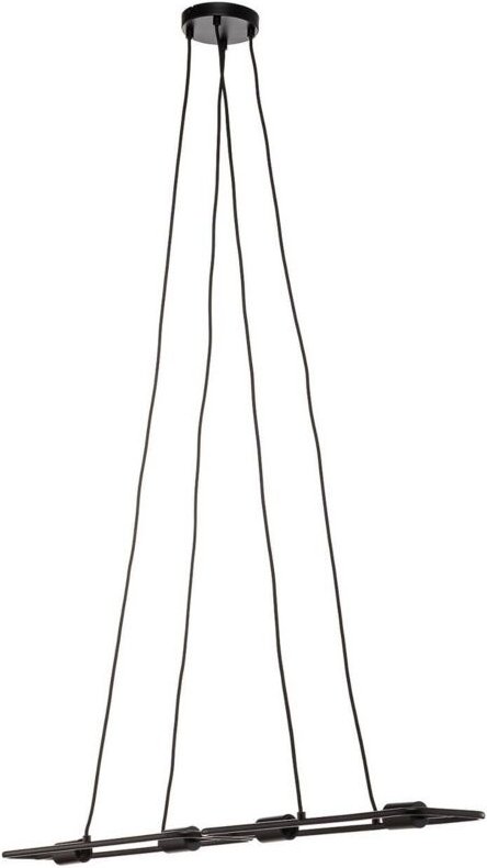 Tornike Hängeleuchte, vierflammig, Stahl - mattSchwarz - Lucande