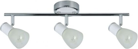 Fabrilamp - akunadecor Cholo Weiß/Chrom Leiste mit 3 verstellbaren Strahlern