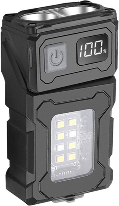 Lampe de travail haute intensité avec affichage numérique COB+LED, rotation à 180°, charge magnétique, mode veille, aver...