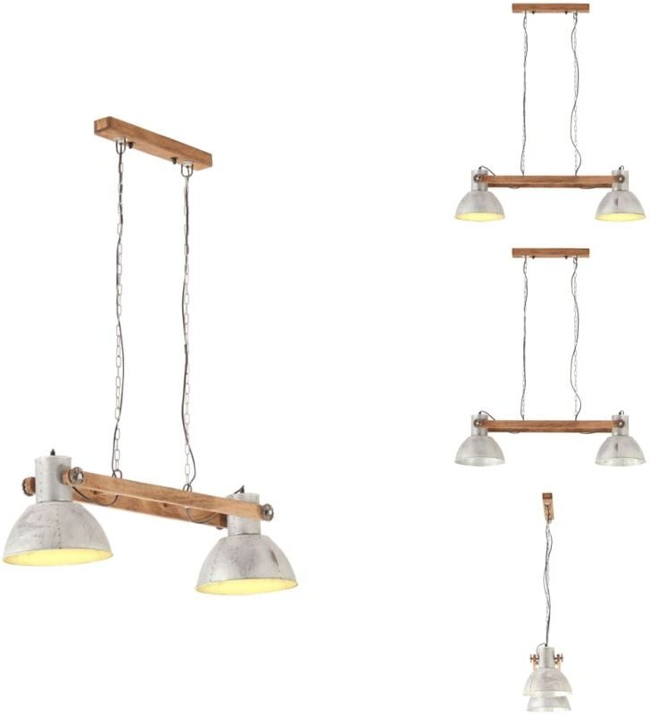 Lampen - Living Hängelampe Industriestil 25 w Silbern 109 cm E27 - Mehrfarbig