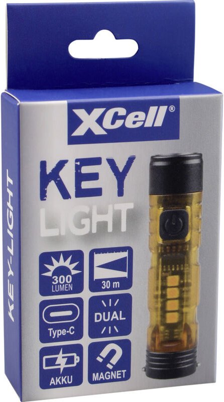 XCell LED Mini-Taschenlampe akkubetrieben 300 lm 8 h