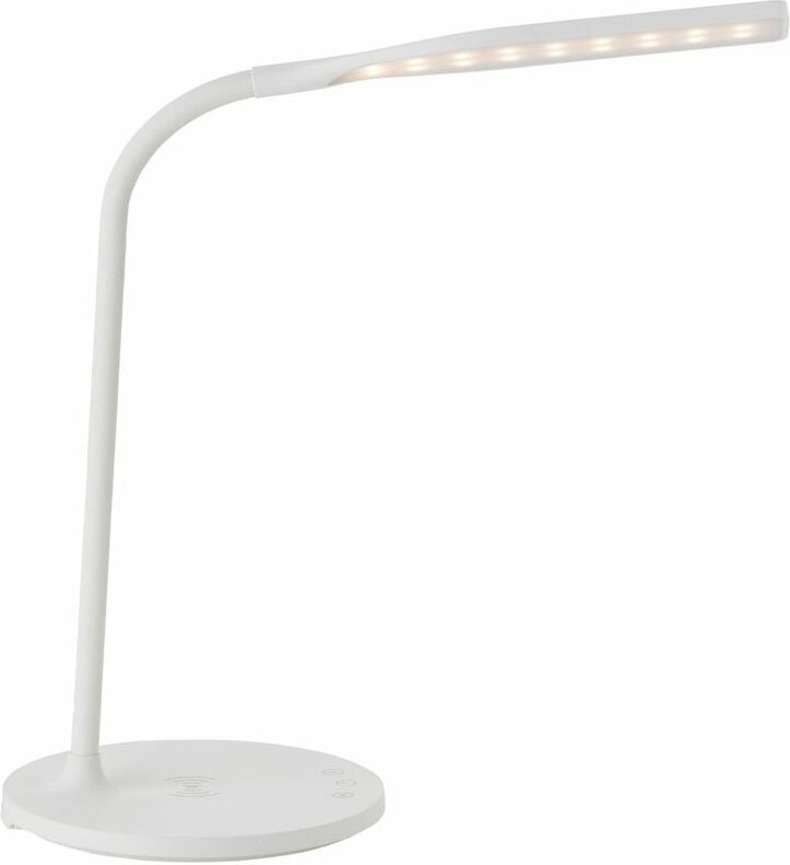 Lampe, Joni led Tischleuchte mit Induktionsladeschale weiß, 1x led integriert, 4.5W led integriert, (326lm, 3000-5400K),...