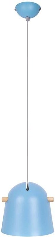 Hängelampe Pendelleuchte Esszimmerleuchte holzoptik Metall blau E27 Retro Küche