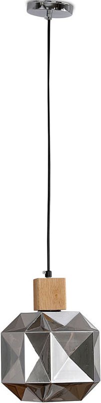 Holz- und Glas-Deckenlampe - Design-Pendelleuchte - Bumba Rauch
