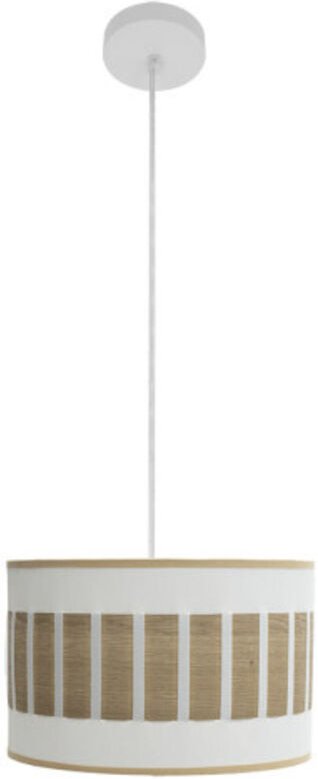 Fabrilamp - ivanna hängelampe 1xe27 weiss/weiss/helles holz regx30x30 cm