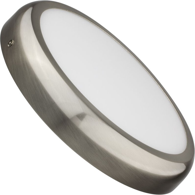 LED-Deckenleuchte 24W Rund Metall Ø300 mm Design Silber 6000K Kaltweiß