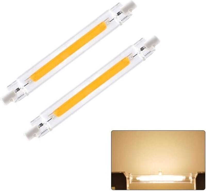 R7S 118 mm dimmbare LED, R7S LED 118 mm 10 W warmweiß, 10 W R7S LED 118 mm dimmbare Glühbirnen, 10 W R7S LED-Ersatz für ...
