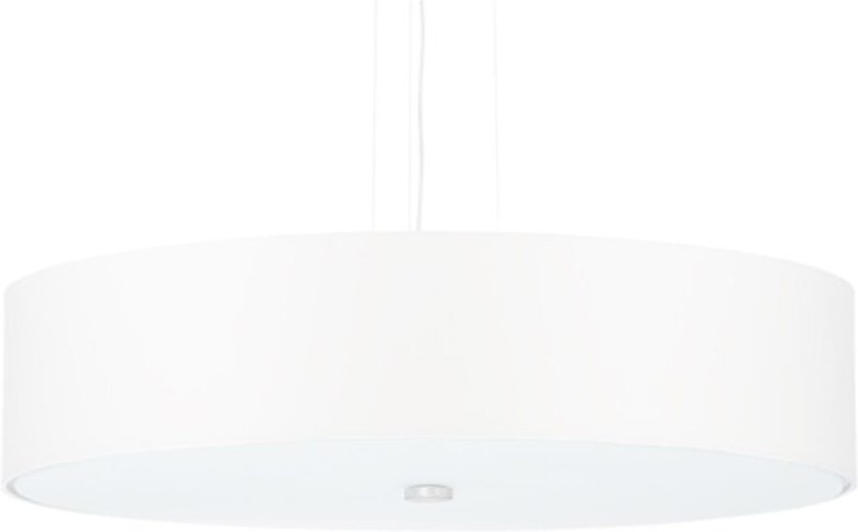 Cylindrical Pendant Light White 50cm E27 Zylindrische Pendelleuchte Weiß 50cm E27