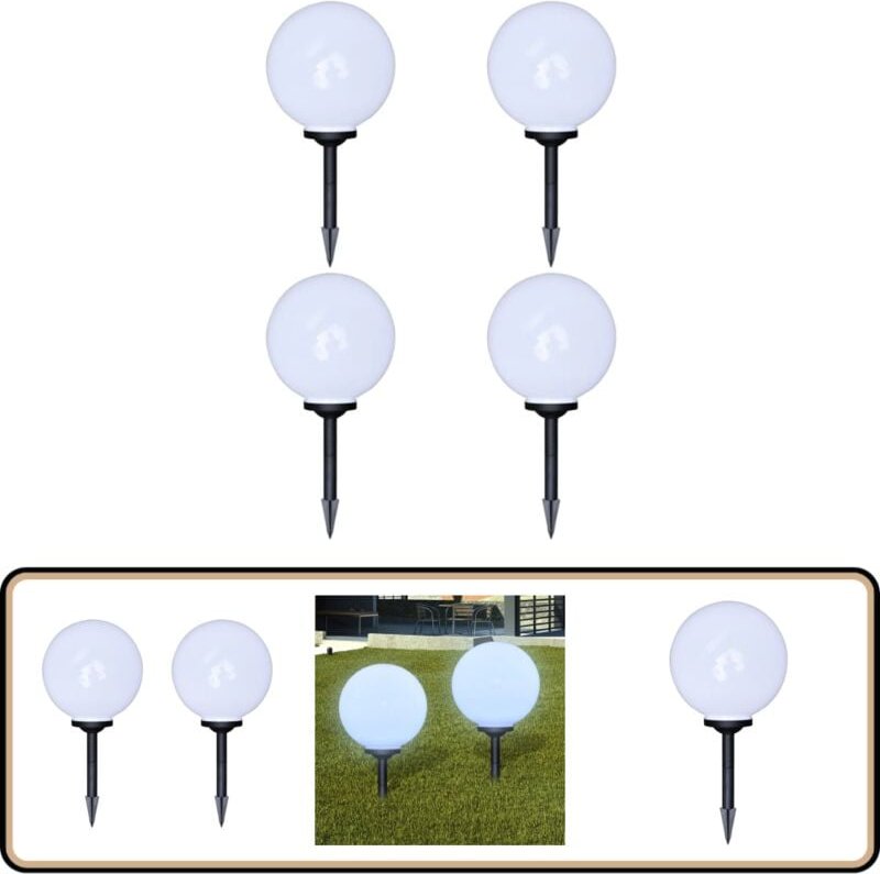 Thumbnail - Wegeleuchten 4 Stk. led 30 cm mit Erdspieß - led Solarleuchten - Gartenbeleuchtung - Outdoor Beleuchtung - Solarstrahler...