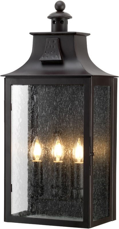 Elstead - Balmoral - 3 Licht Außenwandlaterne Licht Altbronze IP44, E14