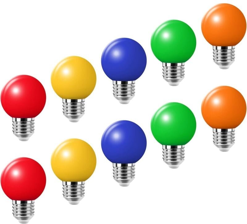 Thumbnail - Lablanc - 10 Stück 2 w E27 Farbbirne, einfarbige LED-Birne, 200 lm, Weihnachtslampe, 220 v, Party, kleine Farbbirne, 360...