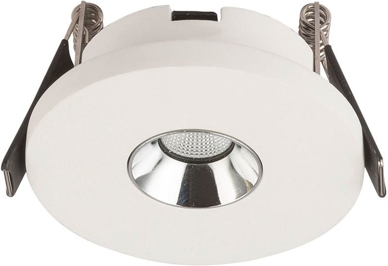 Einbaustrahler Gips weiß Einbauleuchte Küchenlampe Deckenleuchte Einbaulampe, Chrom, LED 4,2W 200Lm warmweiß, DxH 9x6 cm