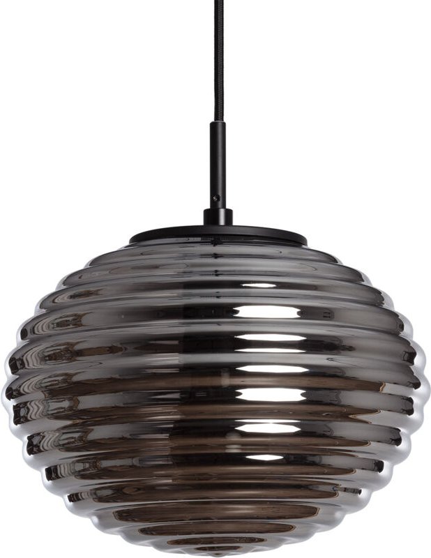 Pendelleuchte Metall und Glas Ailen Rauchgrau