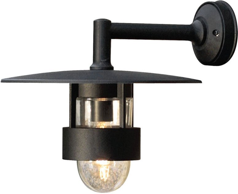 Konstsmide - Außenwandleuchte freja, Alu schwarz, h 40cm, Hausbeleuchtung modern