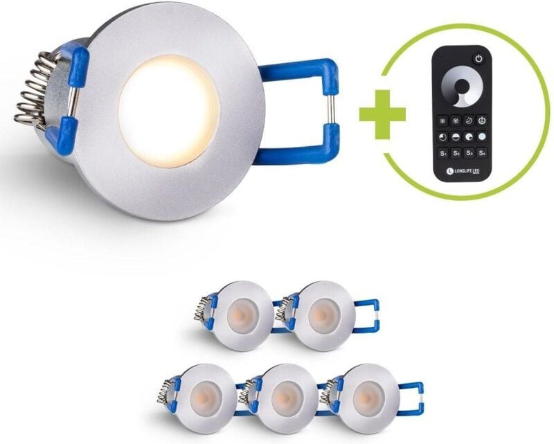 Einbaustrahler Mini Livorno 3W 2700K IP65 - Farbe: silber - Anzahl: 6x
