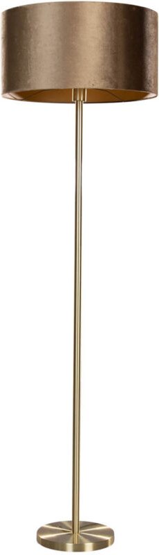 Stehleuchte Messing mit Samt-Schirm Bronze 50cm - Simplo