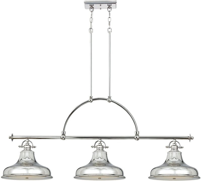 Thumbnail - Elstead - Emery - 3 Light Pendelleiste Kronleuchter Light Silver, E27