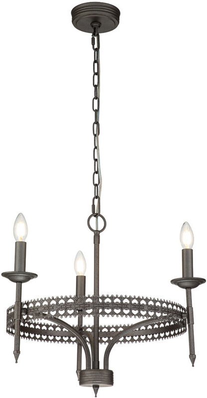 Thumbnail - Elstead - Crown - Kronleuchter 3 Light Iron Finish, E14