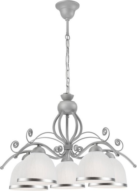 Retro Ii New Colours Mehrarmige Stehlampe Silber, 5x E27