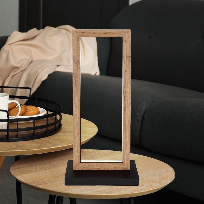 Tischleuchte Beistelllampe Schreibtischlampe Schlafzimmerleuchte led Holzoptik