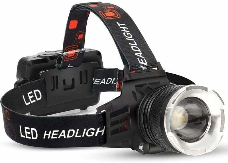 Thumbnail - Gabrielle LED-Stirnlampe, wiederaufladbar, 90.000 Lumen, superhell, mit 5 Modi und IPX6-Stufe, wasserdicht, USB-Stirnlam...