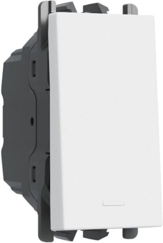 Beleuchtete taste urmet 1 modul weiß serie lybra 27108.b