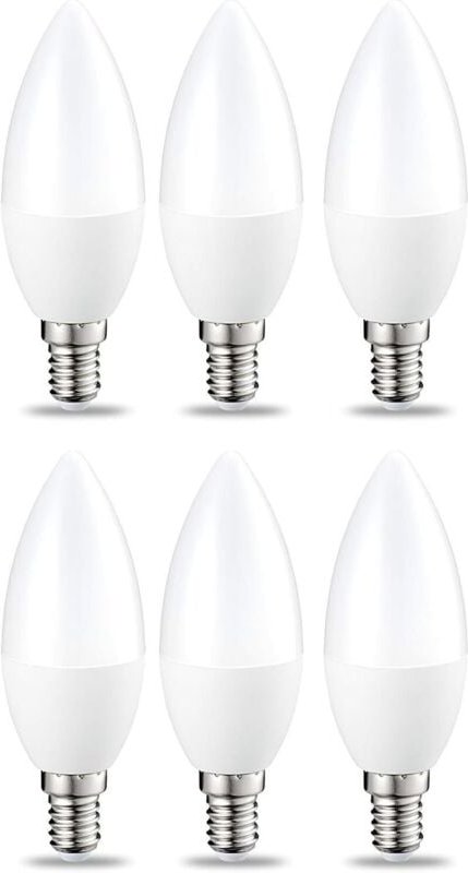 Dimmbare E14 LED-Kerzenlampe, 5 W entspricht 40 W, Kaltweiß 5000 K, 470 lm, B35-Kerzenlampe mit kleinem Schraubsockel, d...