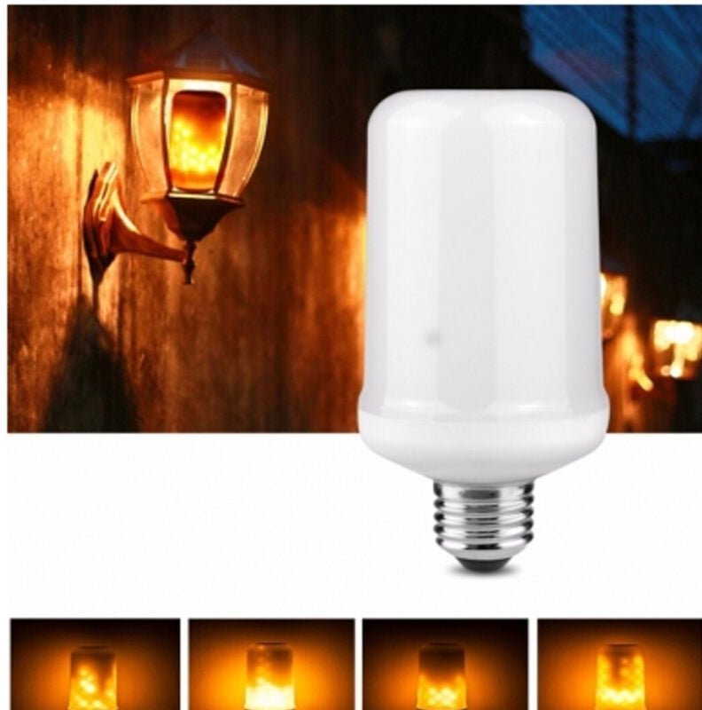 Trade Shop Traesio - Trade Shop - lampada led effetto fiamma lampadina E27 4W 1300K emulation fuoco sfarfallar -