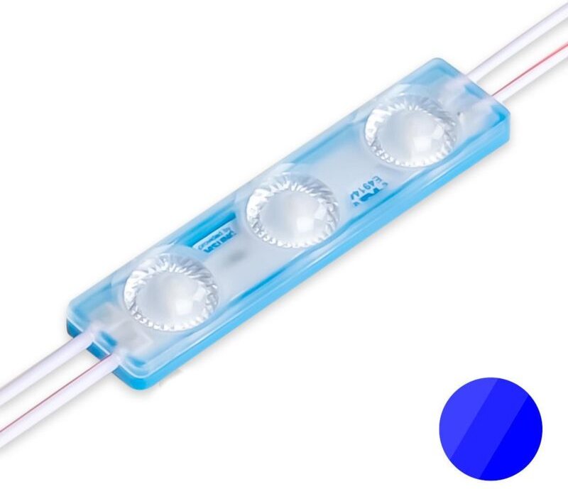 LED Modul 1,5W 12V 170° IP65 - Lichtfarbe: Blau