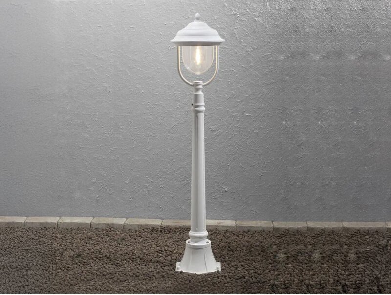 LED Außen Standlaterne Wegeleuchte im Landhausstil, weiß, Höhe 118cm