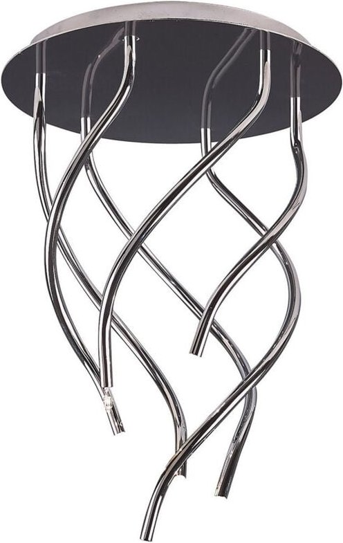 Inspired Mantra Aire Deckenrunde, 6-flammige G4-Vertikalarme, poliertes Chrom, NICHT LED/CFL-kompatibel