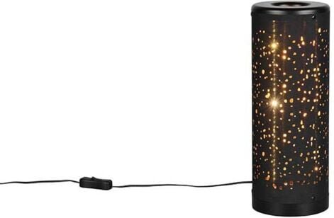 Thumbnail - LED Tischleuchte Nachttischlampe Leselampe Metall Schwarz Lochmuster H 34,5 cm