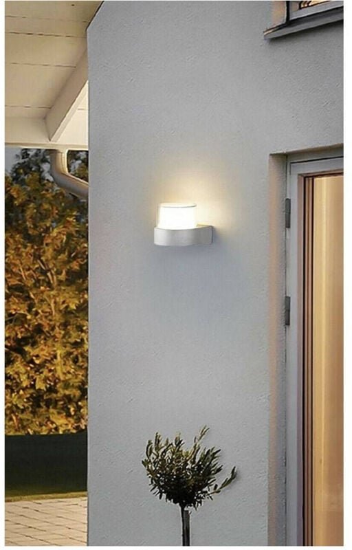 Trade Shop Traesio - Trade Shop - moderne led-aussenwandleuchte grau 7W licht 6500K 3000K 4000K ES57 -