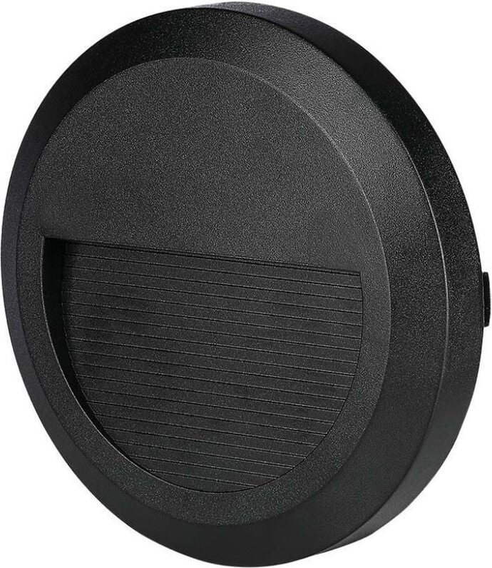 V-TAC Runde LED-Stufenleuchte, Deckenmontage, 2 W, Schwarz, Naturweiß, IP65