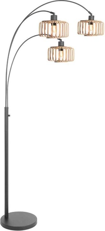 Steinhauer - stehlampe - Sparkled Light - schwarz - bambus metall