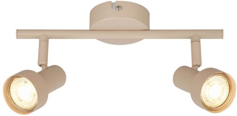 Briloner Deckenlampe Schwenkbar 27,5cm GU10 Fassung max. 9W 2-flammig Beige - Deckenstrahler Wohnzimmer Flur Küche Büro