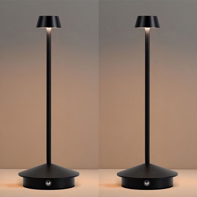 2 dimmbare kabellose LED-Tischleuchten, 3 Lichtfarben, wiederaufladbare Schreibtischlampe, für Restaurants, Bars und Sch...