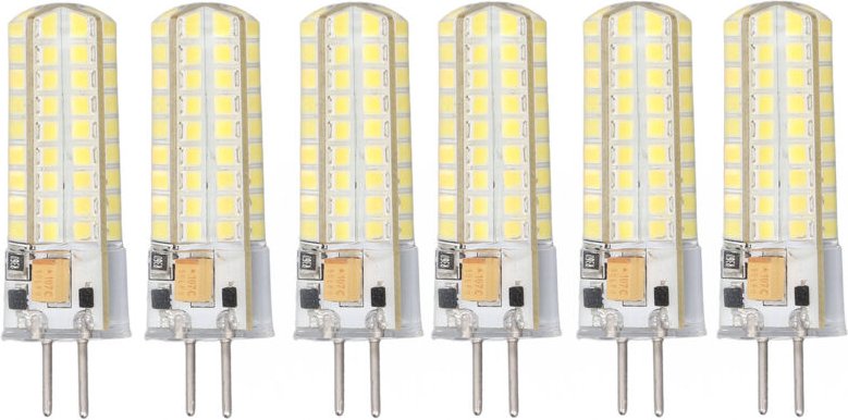 Eosnow 6 Stück GY6.35 LED-Lampe 7 W AC DC12 V 700 lm 72 LEDs 360-Grad-LED-Mais-Glühbirne für Hngelampen Deckenlampen wei...