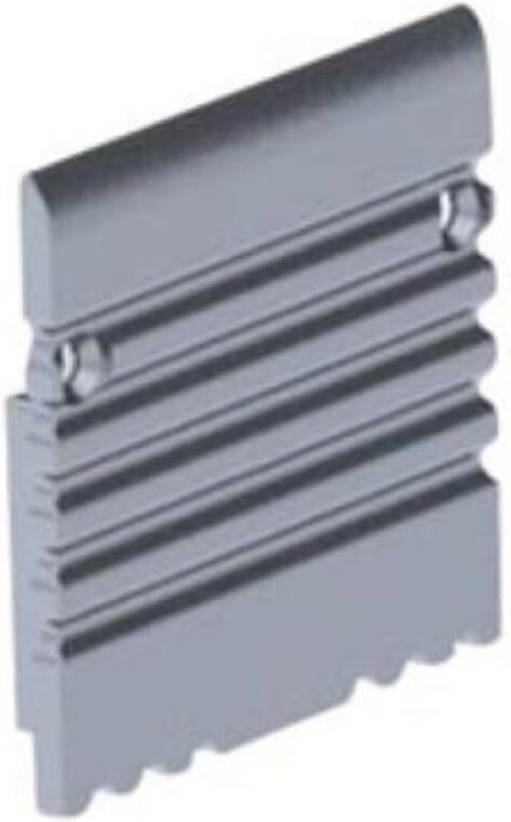 Alu-endkappe für led-profil (pla) - ohne kabelloch - silber