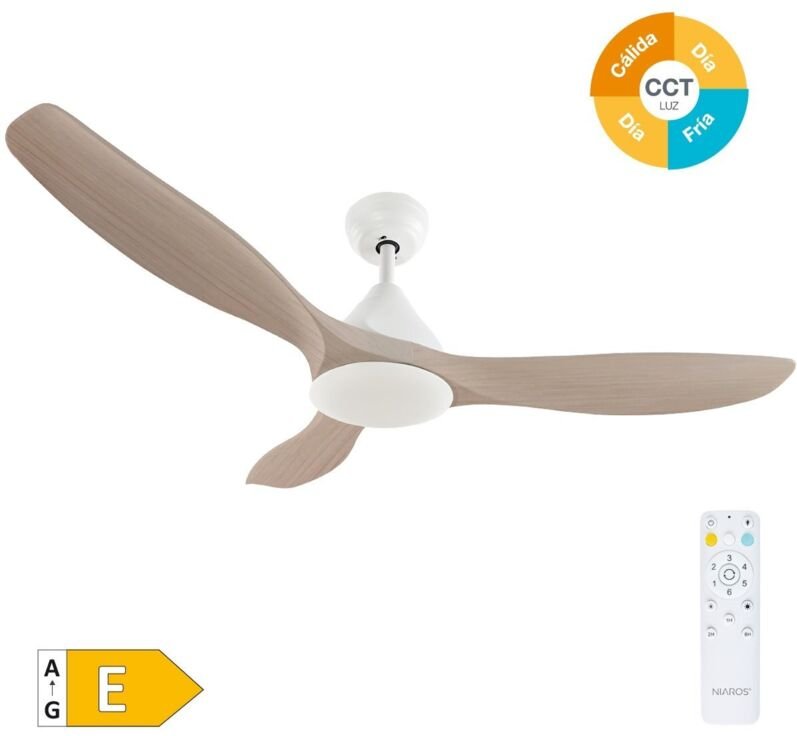 Deckenventilator "Luma" mit dimmbarem LED-Licht und Fernbedienung (40W 3CCT 1534lm) weiß