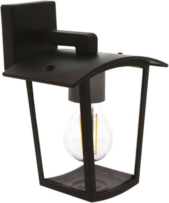 Außenwandleuchte E27 15 W Aluminium Schwarz - Prolight