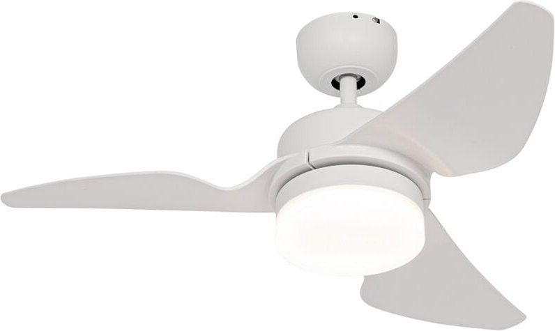 Deckenventilator weiß 86,7 cm inkl. led Dimmbar mit Fernbedienung - Yuki