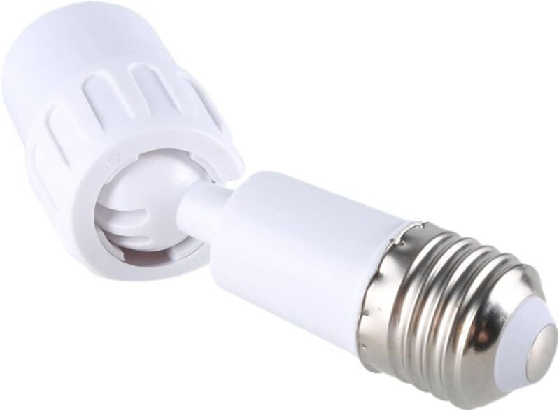 CCYKXA E27-zu-E27-Verlängerungsadapter – 360°-Drehung – Weiß – Kunststoff – Lampenzubehör – Deckenmontage – 1 Stück