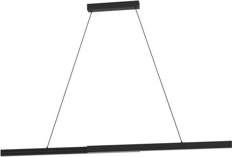 Eglo - led Pendelleuchte Montebuono, Hängelampe über Esstisch, verstellbare Esszimmerlampe aus Metall in schwarz, Hängel...