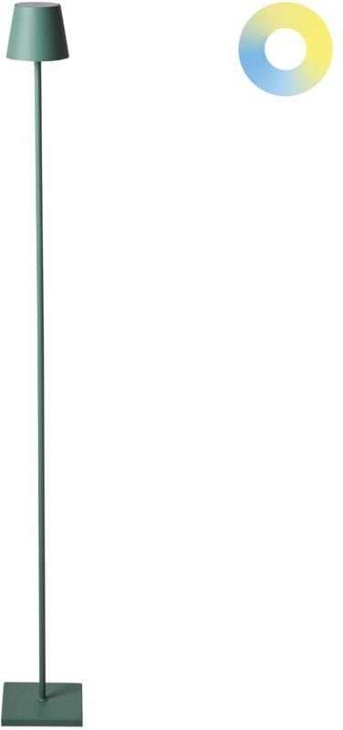 Stehlampe Grün Metall Kabellos Wiederaufladbar Akku Touch Funktion Dimmfunktion usb Kabel Indoor Outdoor Stehleuchte