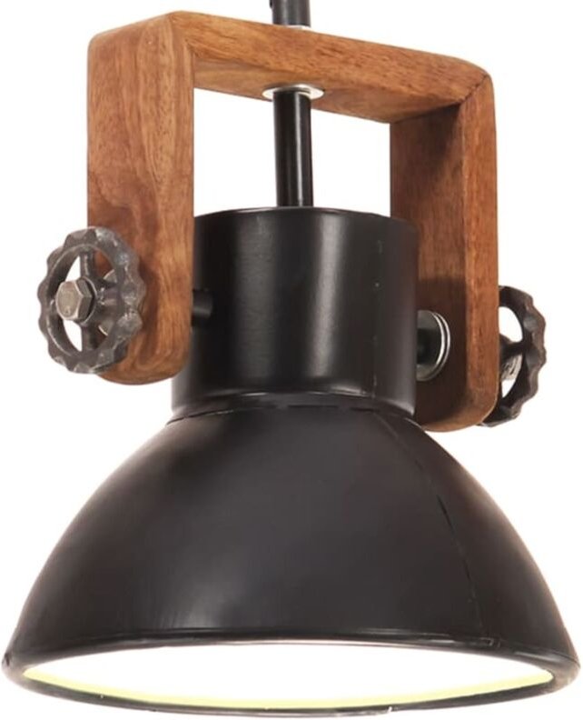 Hängelampe Industriestil 25 W Schwarz Rund 19 cm E27 vidaXL