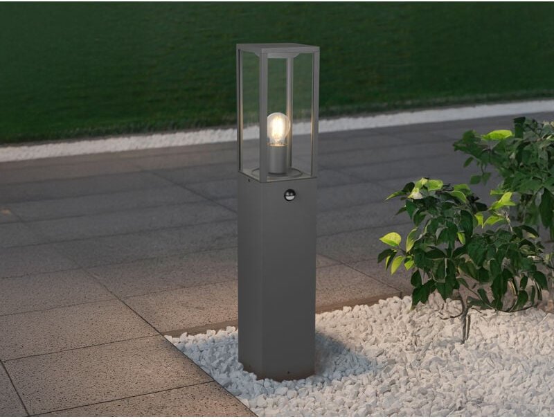 Meinewunschleuchte - led Pollerleuchte mit Bewegungsmelder in Anthrazit, Höhe 80cm