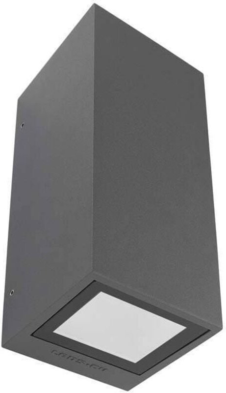Thumbnail - Ledkia - Leds-C4 Afrodita - 2 Licht Outdoor Up Down Wandleuchte Urban Grey IP65, GU10