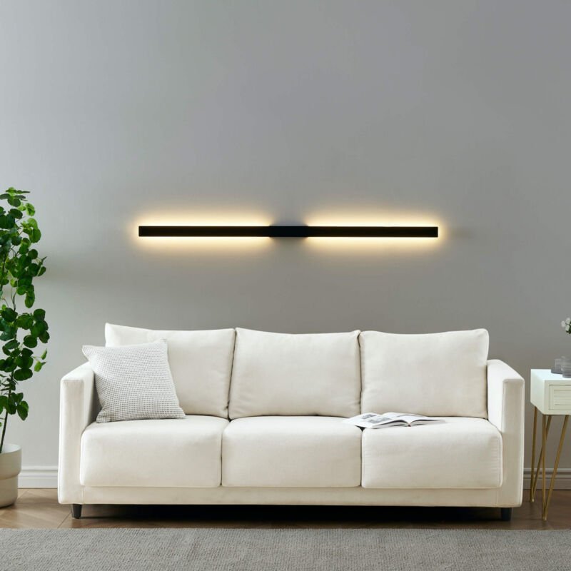 Lange Wandleuchte schwarz 144 cm IP65 - Sambai