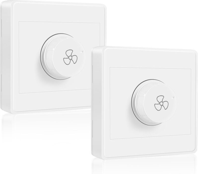 2-teiliger Deckenventilator Stufenloser Drehzahlregler Montierter Schalter